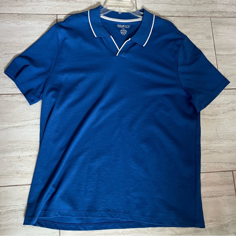 Kenneth Cole Blue Polo - Slim Fit